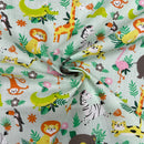 Animals Polycotton Fabric | Width - 115cm/45inch - Shop Fabrics, Cushions & Dressmaking Supplies online - Fabric Family