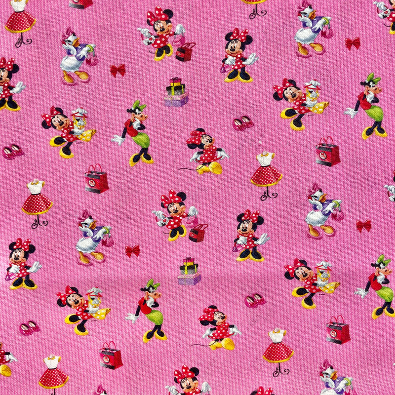 Minnie Mouse & Friends Disney Cotton Fabric | Width - 140cm/55inch - Shop Fabrics, Cushions & Dressmaking Supplies online - Fabric Family