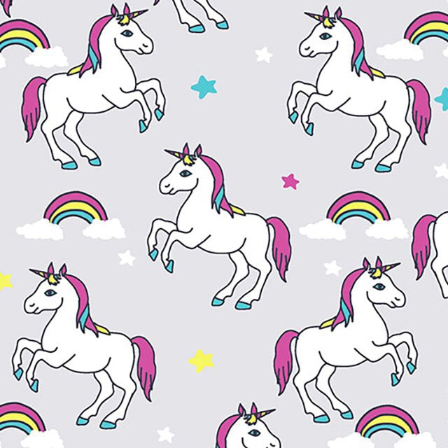 Unicorns Cotton Fabric | 3 Colours | Width - 150cm/59inch - Shop Fabrics, Cushions & Dressmaking Supplies online - Fabric Family