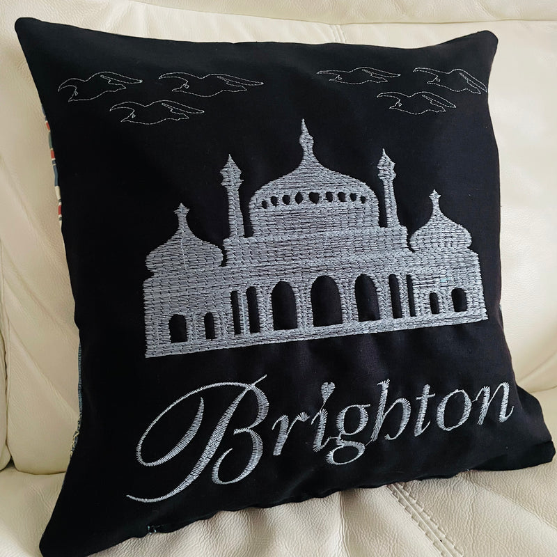 Brighton Pavilion Cushion | Embroidery Cushion | Home Decor