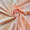 Peach Crushed Velvet Fabric | Width - 148cm/58inch