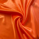 Orange Satin Fabric | Width - 150cm/59inch