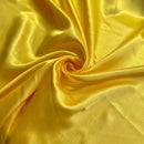 Yellow Satin Fabric | Width - 150cm/59inch