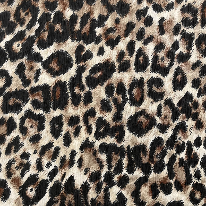 Leopard Cotton Jersey Fabric | Width - 148cm/58inch