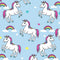 Unicorns Cotton Fabric | 3 Colours | Width - 150cm/59inch - Shop Fabrics, Cushions & Dressmaking Supplies online - Fabric Family