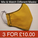 Yellow Plain Face Mask | 3 Layers With Filter | 100% Cotton | Perfect Nose To Mouth Fit | Reusable - Shop Fabrics, Cushions & Dressmaking Supplies online - Fabric Family