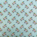 Unicorns Blue Polycotton Fabric | Width - 115cm/45inch - Shop Fabrics, Cushions & Dressmaking Supplies online - Fabric Family