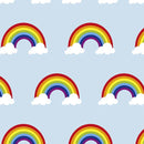 Rainbows & Clouds Cotton Fabric | Width - 150cm/59inch - Shop Fabrics, Cushions & Dressmaking Supplies online - Fabric Family