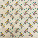 Unicorns Cream Polycotton Fabric | Width - 115cm/45inch - Shop Fabrics, Cushions & Dressmaking Supplies online - Fabric Family