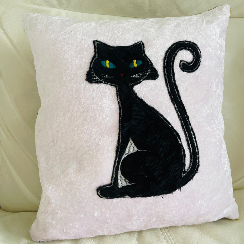 Cat Cushion | Embroidery Cushion | Home Decor