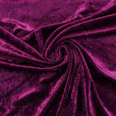 Grape Crushed Velvet Fabric | Width - 148cm/58inch