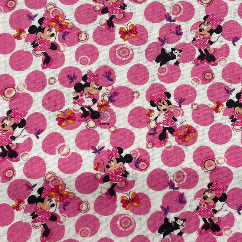 Minnie Mouse Disney Cotton Fabric | Width - 140cm/55inch - Shop Fabrics, Cushions & Dressmaking Supplies online - Fabric Family