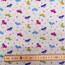 Cars Polycotton Fabric | Width - 115cm/45inch - Shop Fabrics, Cushions & Dressmaking Supplies online - Fabric Family