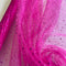 Pink Glitter Dot Organza Fabric | Width - 150cm/59inch