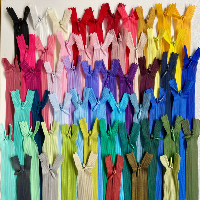 20cm Invisible / Concealed Zips | 54 Colours