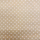 Spots Cream Polycotton Fabric | Width - 115cm/45inch - Shop Fabrics, Cushions & Dressmaking Supplies online - Fabric Family