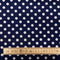 Spots Navy Blue Polycotton Fabric | Width - 115cm/45inch - Shop Fabrics, Cushions & Dressmaking Supplies online - Fabric Family