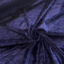 Navy Crushed Velvet Fabric | Width - 148cm/58inch