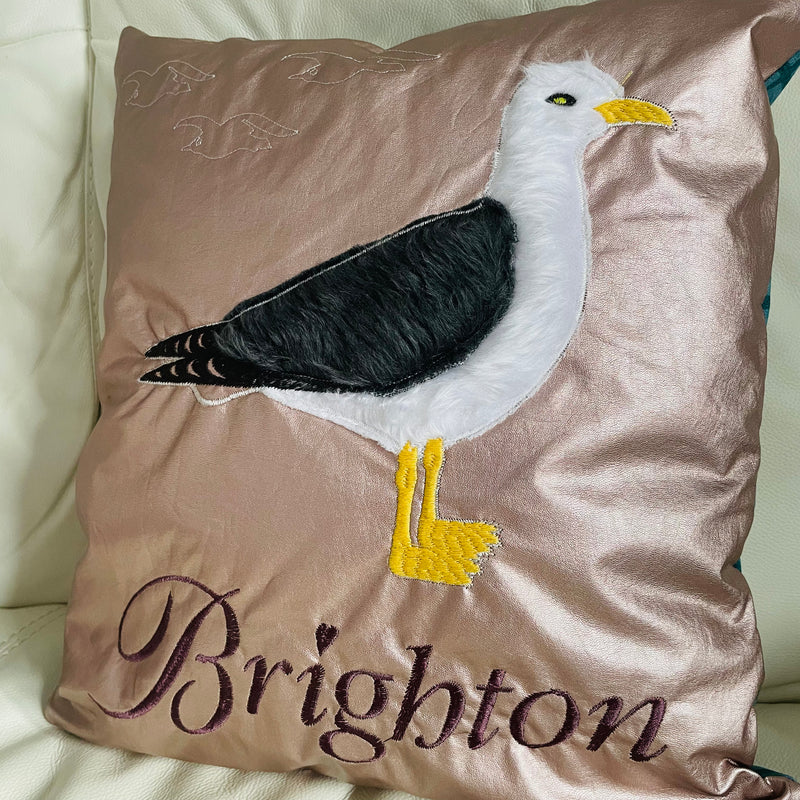 Seagull Cushion | Embroidery Cushion | Home Decor