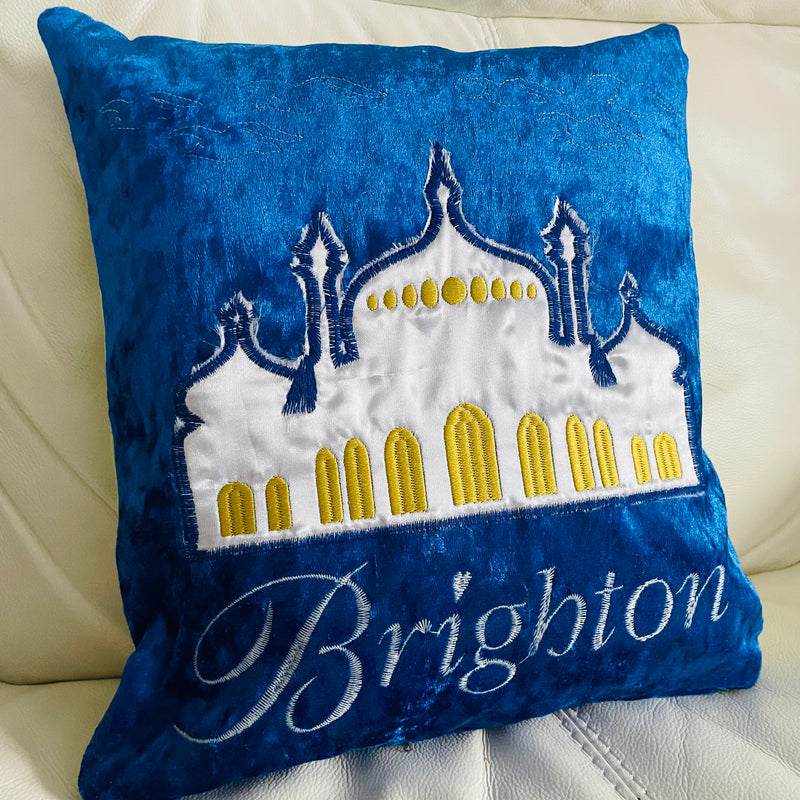 Brighton Pavilion Cushion | Embroidery Cushion | Home Decor