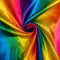 Rainbow Silky Satin Fabric | Width - 150cm/59inch