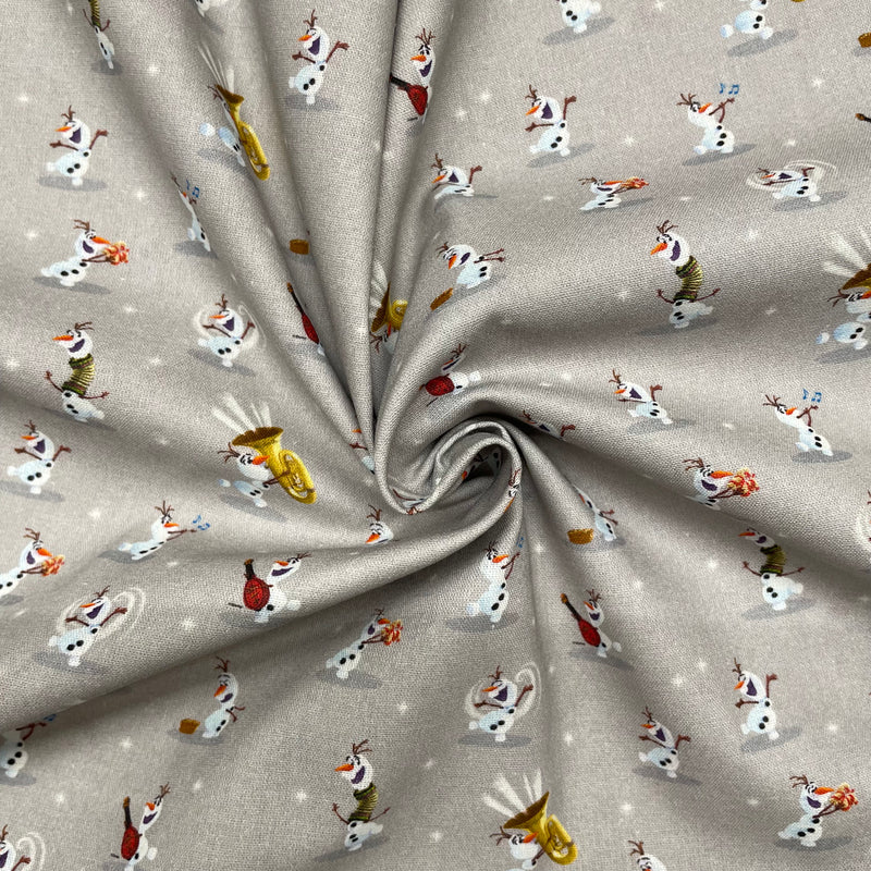 Olaf Frozen Disney Cotton Fabric | Width - 140cm/55inch - Shop Fabrics, Cushions & Dressmaking Supplies online - Fabric Family