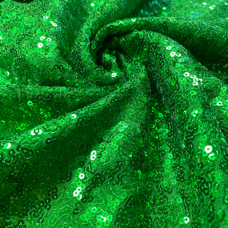 Green Sequins Fabric | Width - 140cm/55inch