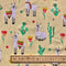 Llama & Cactus Cotton Jersey Fabric | Width - 148cm/58inch