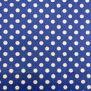 Spots Blue Polycotton Fabric | Width - 115cm/45inch - Shop Fabrics, Cushions & Dressmaking Supplies online - Fabric Family