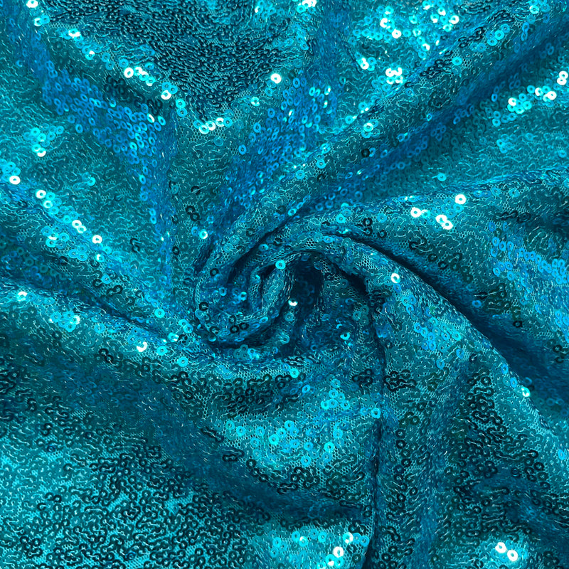 Blue Sequins Fabric | Width - 140cm/55inch