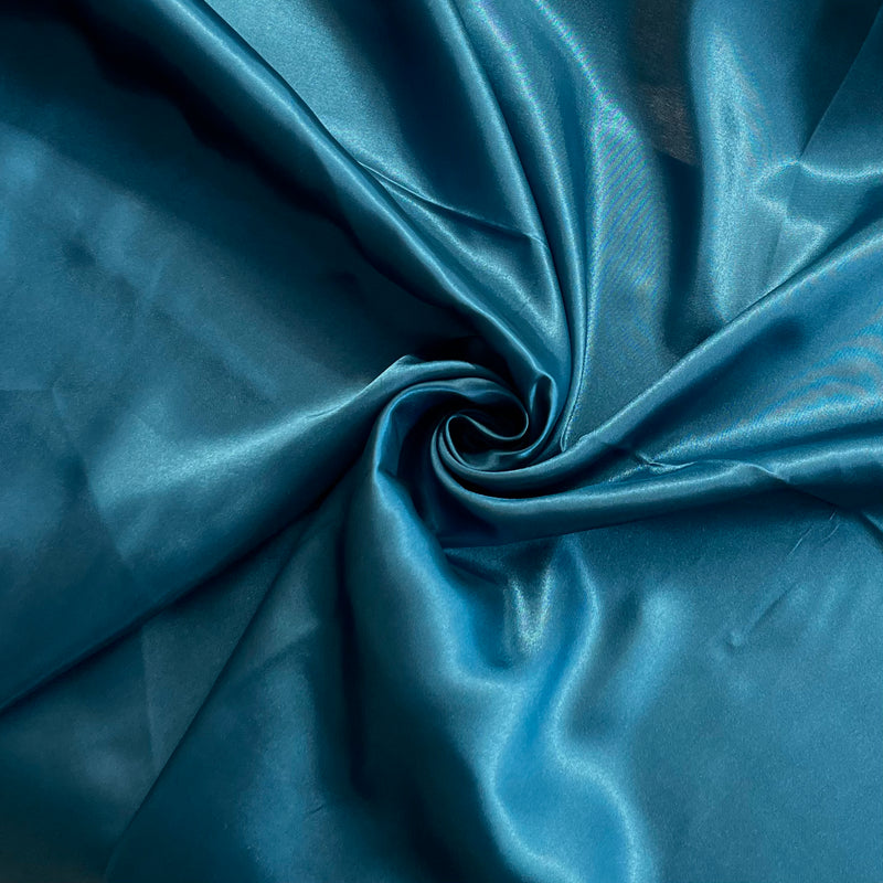 Teal Satin Fabric | Width - 150cm/59inch