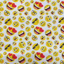 Emoji Polycotton Fabric | Width - 115cm/45inch - Shop Fabrics, Cushions & Dressmaking Supplies online - Fabric Family