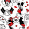 Mickey & Minnie Love Letters Disney Cotton Fabric | Width - 150cm/59inch - Shop Fabrics, Cushions & Dressmaking Supplies online - Fabric Family