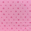 Pink Stars Cotton Jersey Fabric | Width - 148cm/58inch