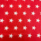 Stars Red Polycotton Fabric | Width - 115cm/45inch - Shop Fabrics, Cushions & Dressmaking Supplies online - Fabric Family