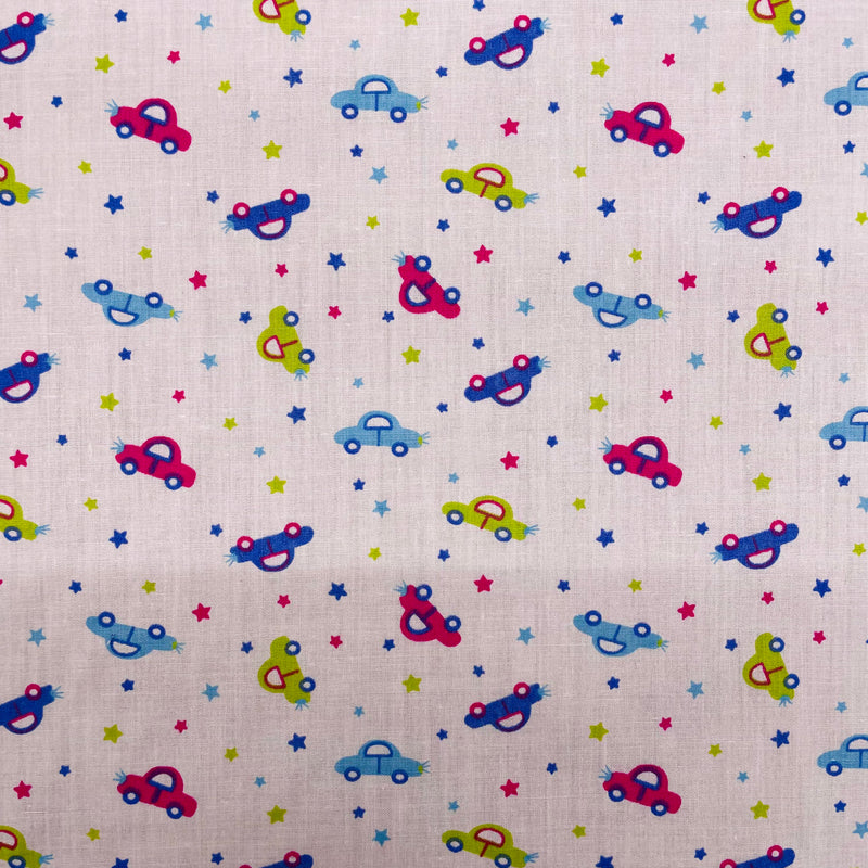 Cars Polycotton Fabric | Width - 115cm/45inch - Shop Fabrics, Cushions & Dressmaking Supplies online - Fabric Family