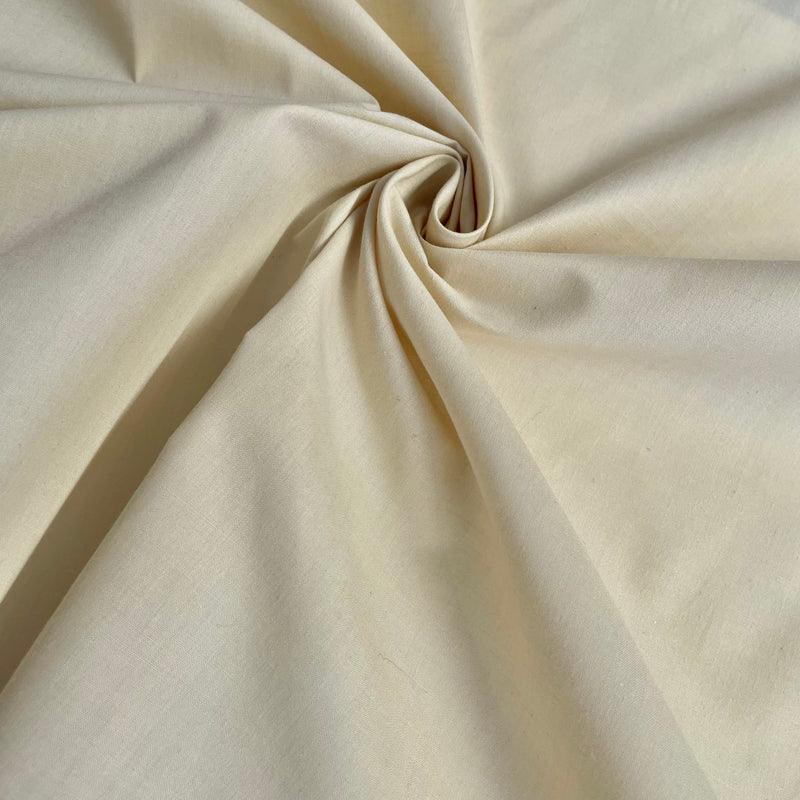 Cream Polycotton | Width - 115cm/45inch