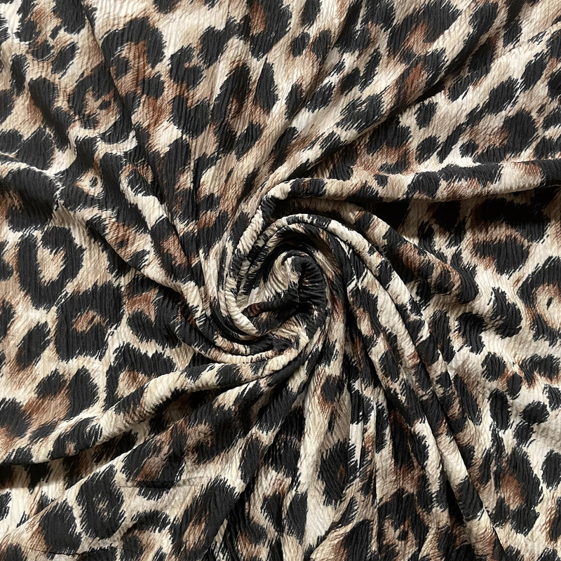 Leopard Cotton Jersey Fabric | Width - 148cm/58inch