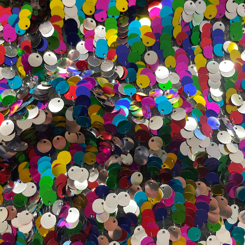 Rainbow Sequins Fabric | Width - 138cm/54inch