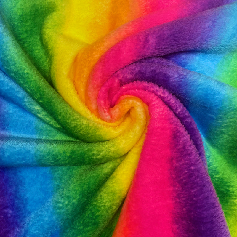 Rainbow Fleece Fabric | Width - 150cm/59inch